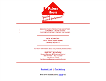 Tablet Screenshot of palmerhousefoods.com
